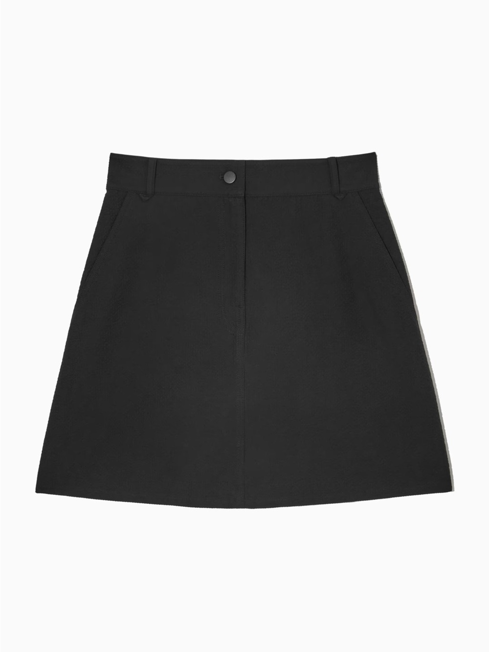 NWOT COS Seersucker Aline Mini Skirt Black Size 38